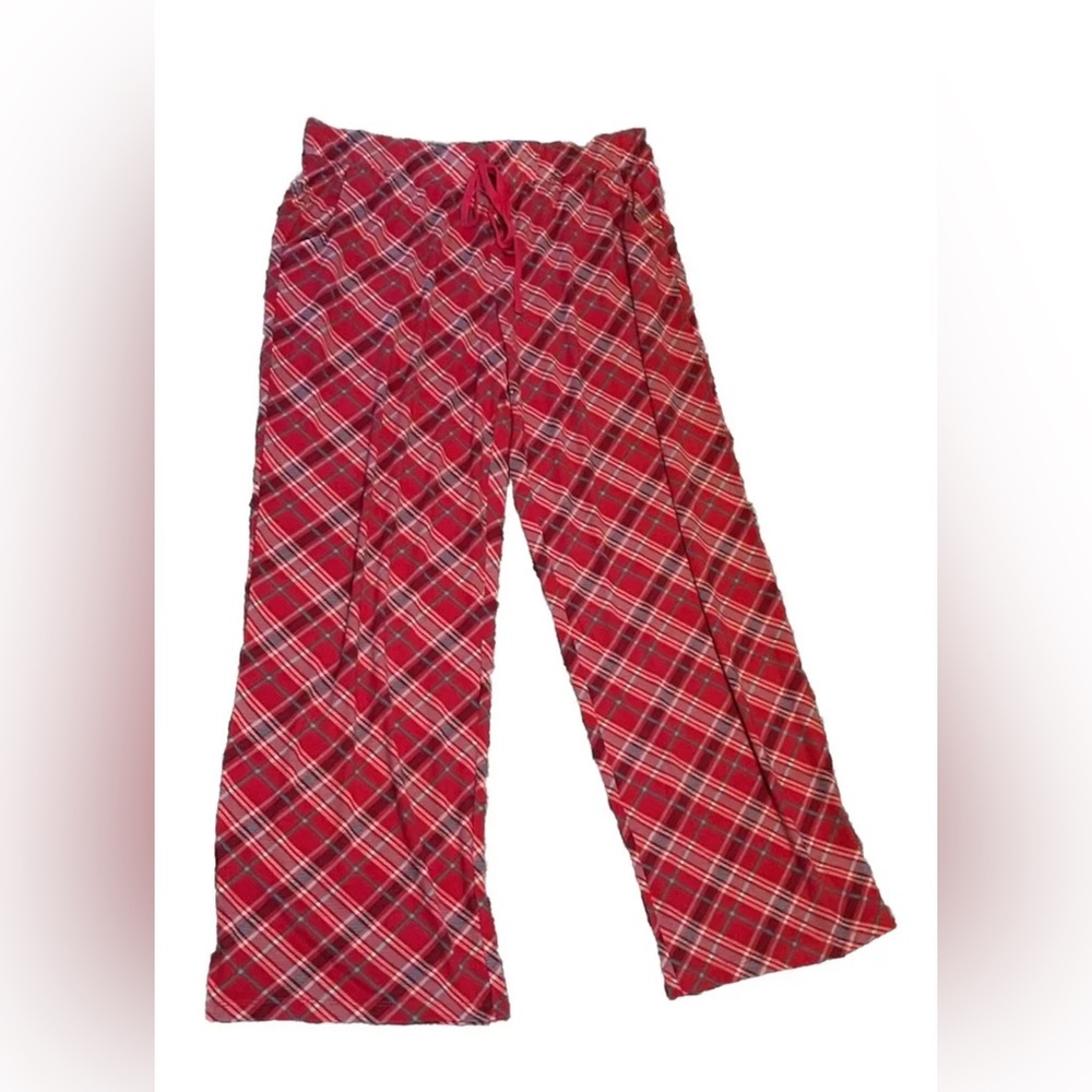 Jockey Silky Lounge Pant-NWOT XL Pink Plaid